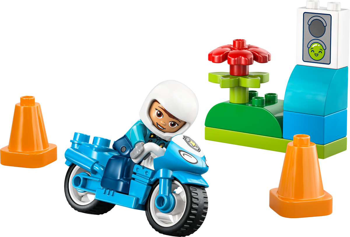 Blue Police Motorcycle