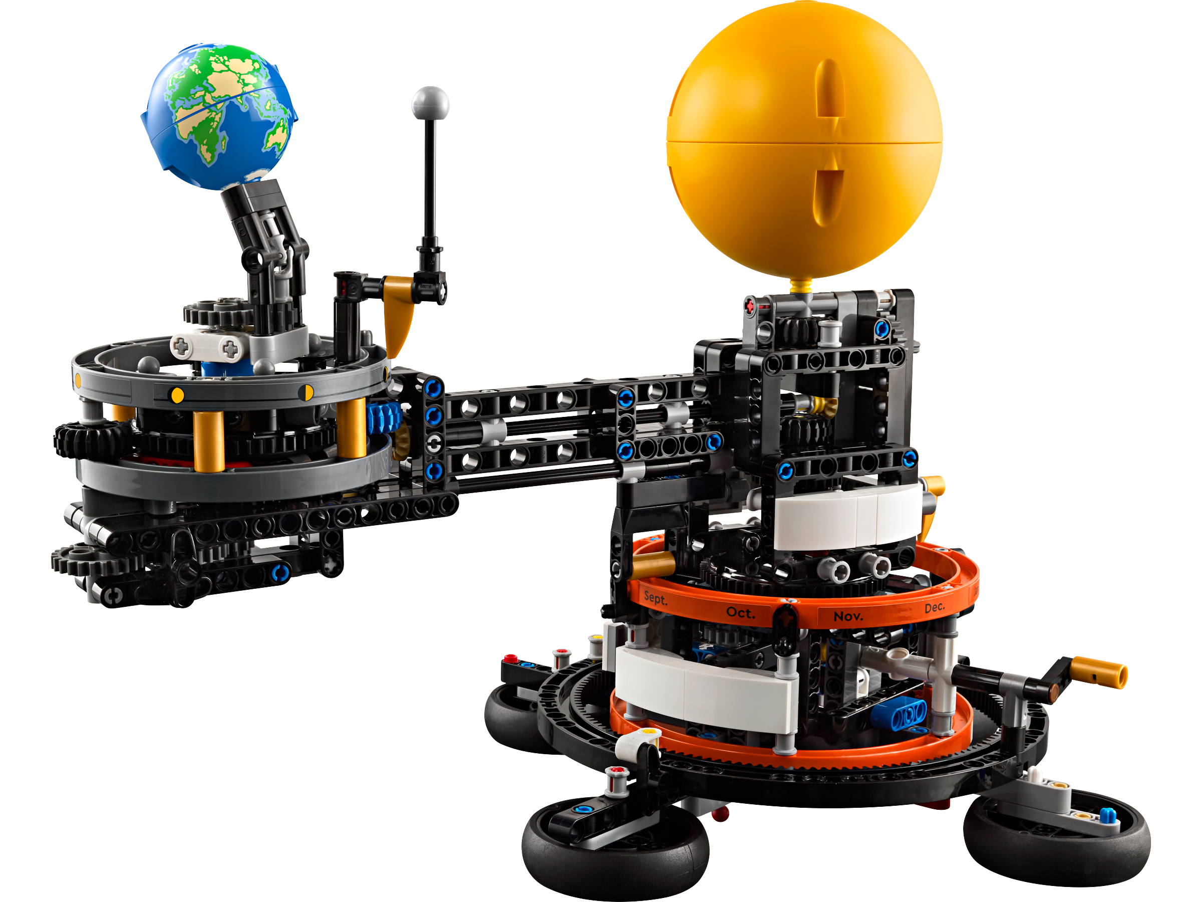 Planet Earth and Moon in Orbit